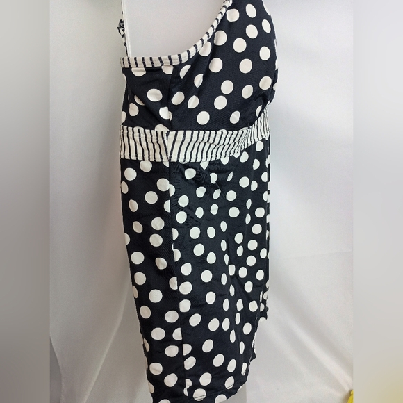 2/$30‎ Halter Tankini COLE OF CA Polka Dot Striped Swimwear Top (#978) - Picture 4 of 7